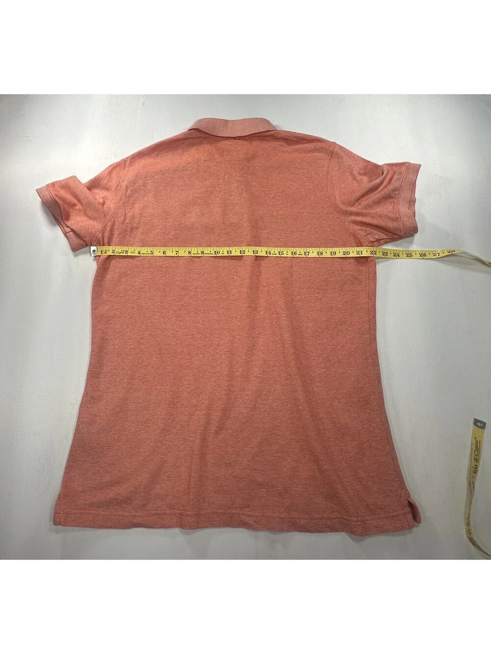 Banana Republic 1/4 Button Cotton Polo Shirt Orange Mens L